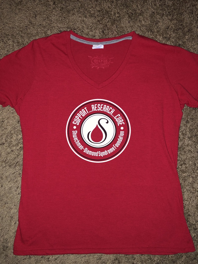 Ladies V-Neck Red Shirt